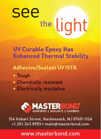 Master Bond UV15TK Adhesive and Sealant Print Advertisement